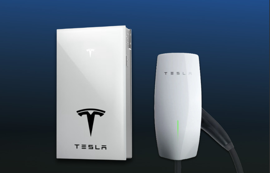 EV Charging Background - Tesla Wall Connector